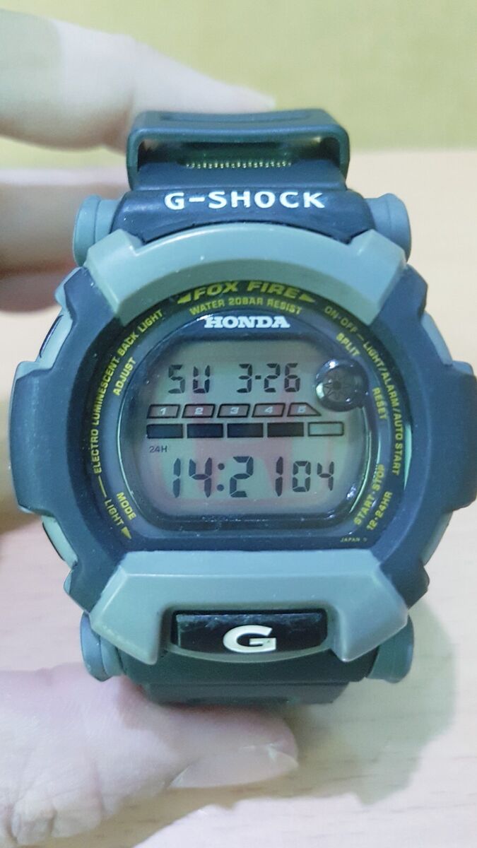 Vintage G-Shock Collectible DW-002 Honda Army Black Gray Japan