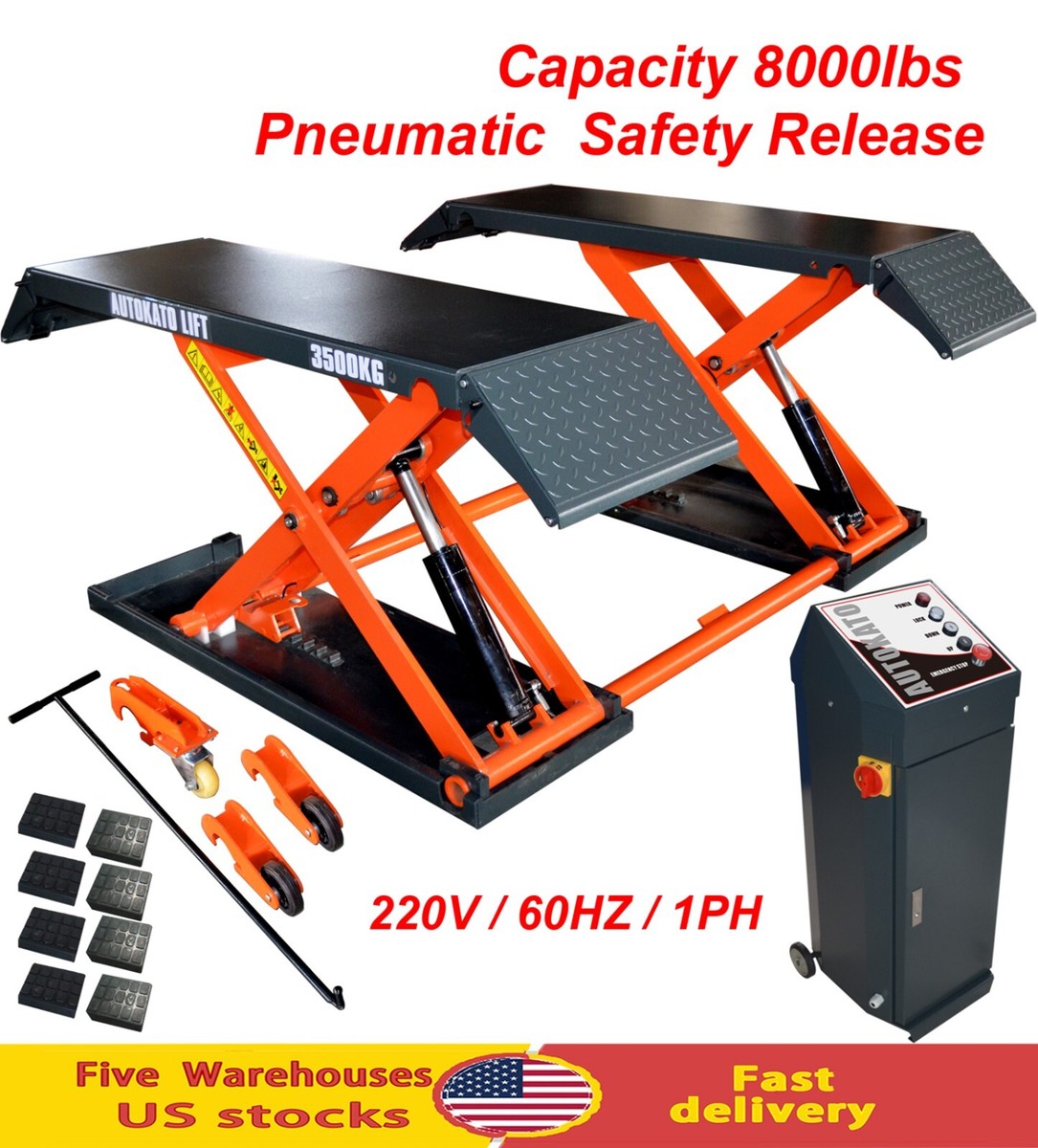 【中古】 Lift 808ステイト Autokato Mid Rise Scissor Lift 8000lbs Penumatic Release