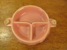 Vintage Baby Food Divided Dish Plate Warmer Stoneware