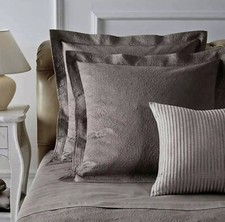 Frette At Home Arabesque Fashion Sham Standard Stone Gray 20" x 26" New