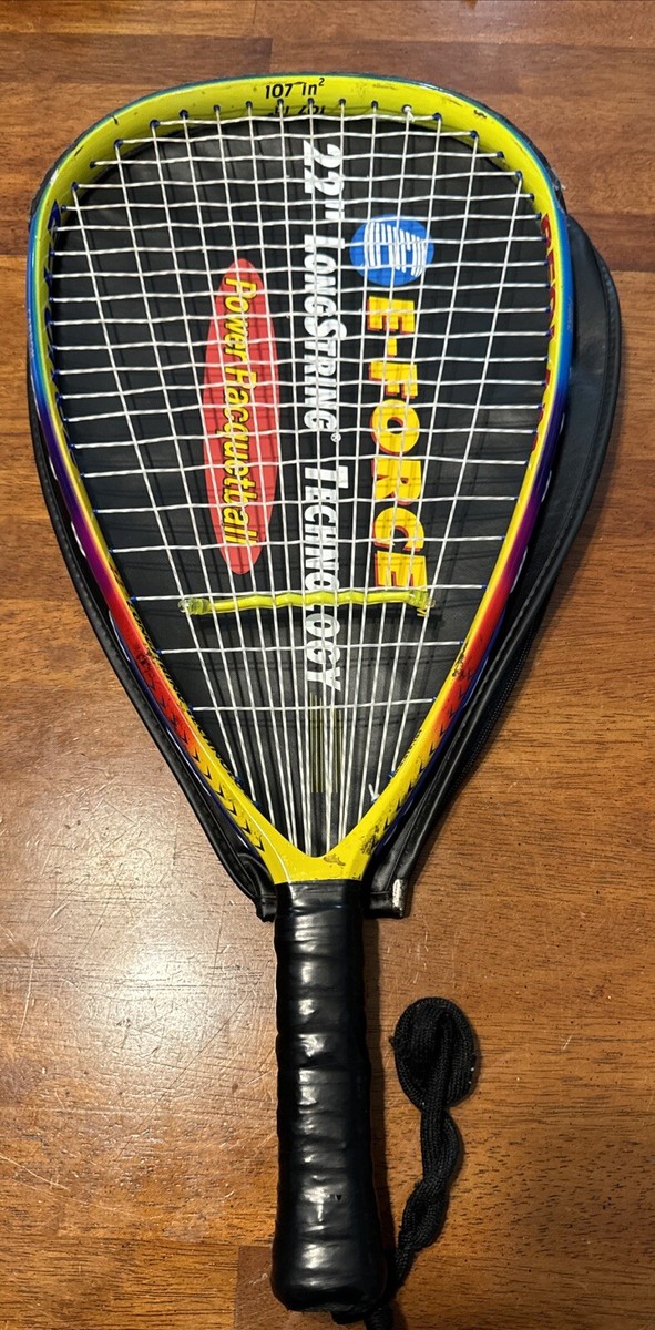 e force racquetball racquet Bedlam 195 G 22’ Long string Technology Power