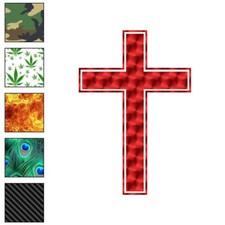 Outlined Cross Jesus, Vinyl Decal Sticker, 40 Patterns 3 Sizes, 6816