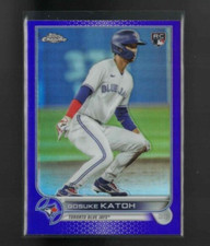 Gosuke Katoh RC 2022 Topps Chrome Update #USC42 Purple Refractor Blue Jays