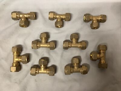 Kompressions-T-Stück 10 mm 9 x 10 mm Kompressions-T-Stücke Brandneu F&F REF2971