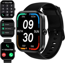 Smart Watch for Men Women(Answer/Make Call)-1.91" HD Fitness BLACK 