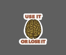 Use It Or Lose It Sticker Brain Waterproof Quote School Knowledge Gift NEW