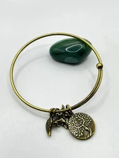 Earth Angel Expandable Gold Tone Dangle 3 Charm Bracelet