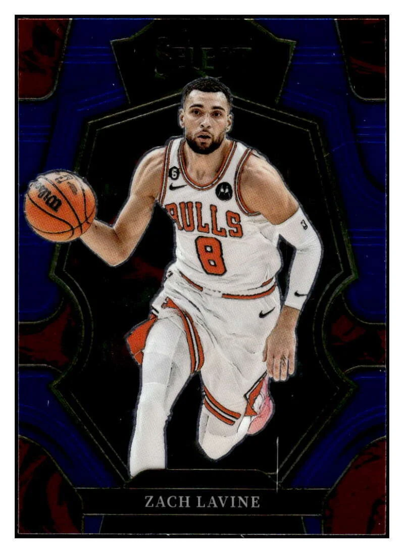 ZACH LAVINE 2022 23 Panini Select Blue 134 NBA Bulls Premier