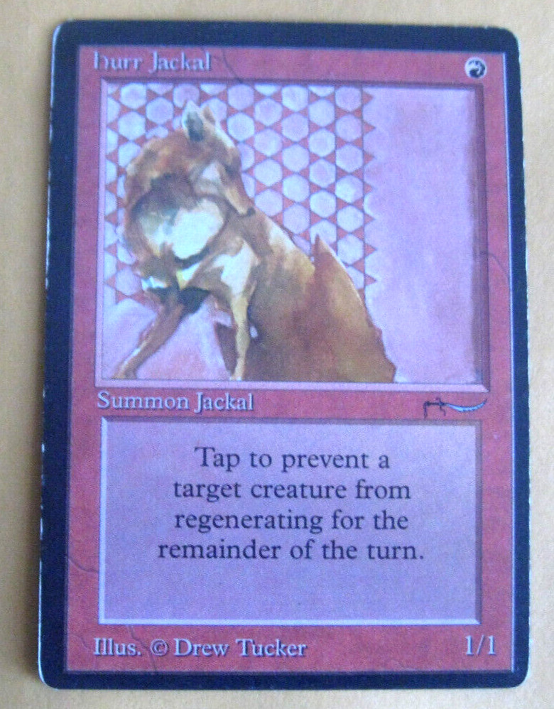 MTG Arabian Nights Hurr Jackal -Rare 1994-Moderately Played-Free Ship