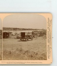 Ambulance British Field Telegraph Station Africa Boer War Underwood Stereoview