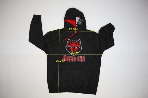 Colosseum Arkansas State Red Wolves Fleece Hoodie Pullover Gray Mens XL - Picture 4 of 11