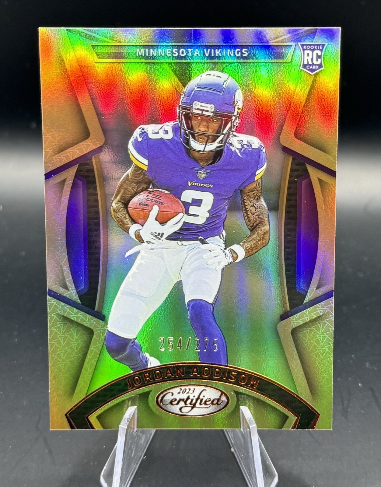 2023 Panini Certified VIKINGS Jordan Addison Rookie Bronze Mirror 254/275 SP RC