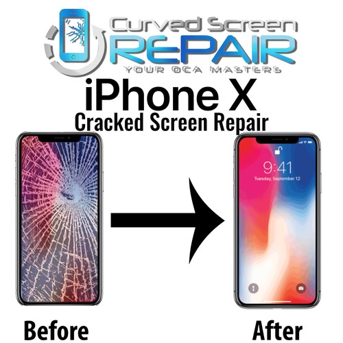 Apple iPhone X Cracked/Broken Front 