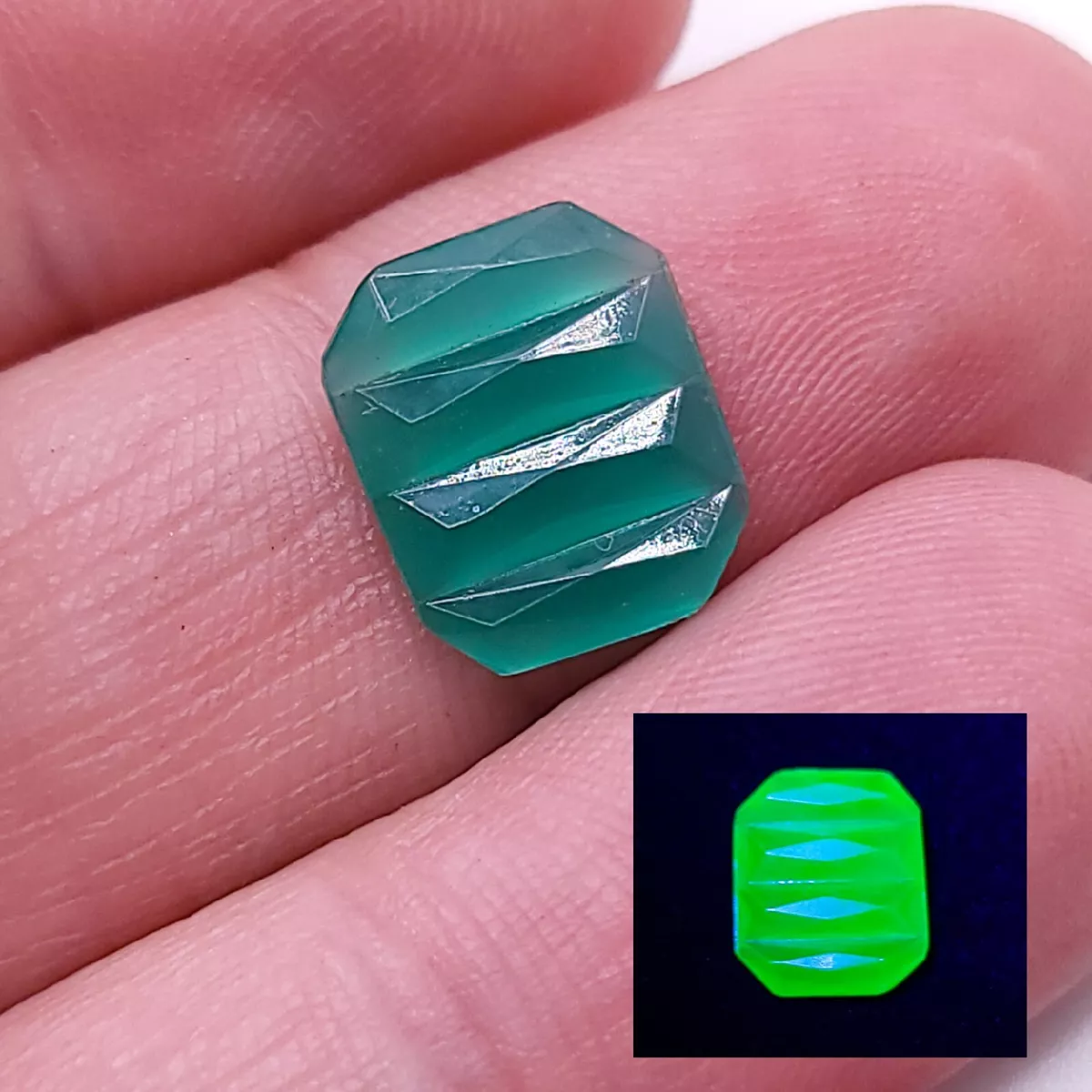 Green glass deals stone