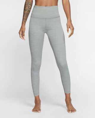 Sz XL Nike Women's Yoga Dri-FIT Luxe 7/8 Infinalon Leggings Grey CJ3801-073 | eBay