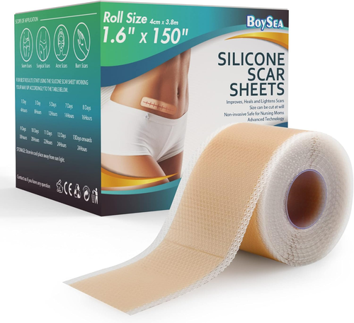 Professional Silicone Scar Sheets (1.6" X 150" Scar Roll-3.8M) - Scars Removal T