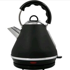Black Matt 1.7L Boiler Warmer Kettle Stainless Steel Inner Kitchen Set Deco Gift