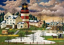 Charles Wysocki - Twilight Sentinel - 500 Piece Jigsaw Puzzle for Adults -Challe