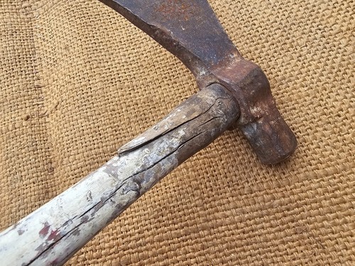 SMALL MINI "ACIER FONDU" ANTIQUE FRENCH AXE BUSHCRAFT HATCHET TOMAHAWK VINTAGE - 第 11/12 張圖片