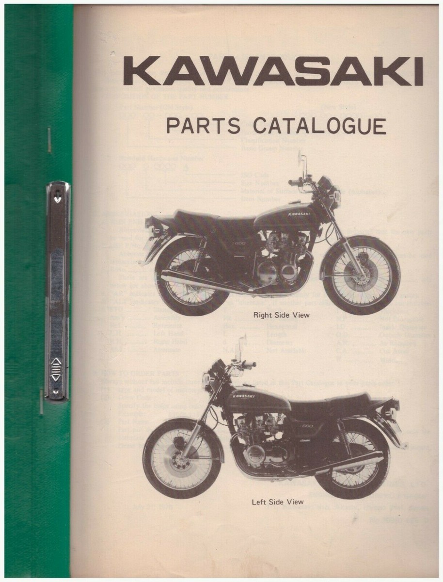 Parts Catalogue Kawasaki Z 650 B1 Edition 1976 99997-685
