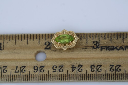 14K Yellow Gold KLJCI Richard Klein Peridot Bracelet Slide Charm 2.4gr - Picture 9 of 10