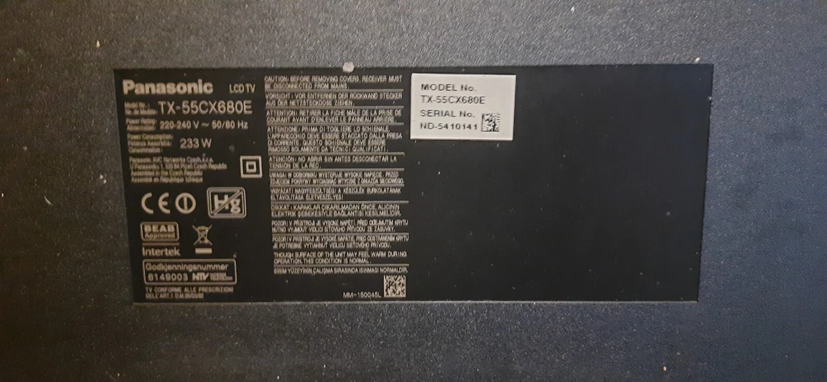Platines d'alimentation pour les Télévisions PANASONIC