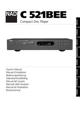 Bedienungsanleitung-Operation Instructions für NAD C 521 BEE 