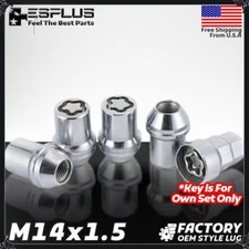 4 Pc Ram OEM Wheel Lock Chrome M14x1.5 7/8" Hex Fit 2012-2026 Ram 1500 5-Lug