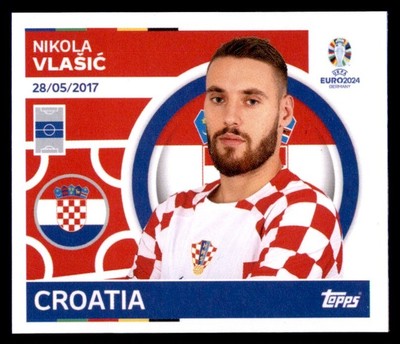 Topps Euro 2024 Sticker - Nikola Vla�i? Kroatien Nr. Cro18