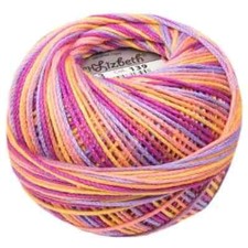 Lizbeth Egyptian Cotton Crochet Thread Size 3 Color 139 Fruit Fizz