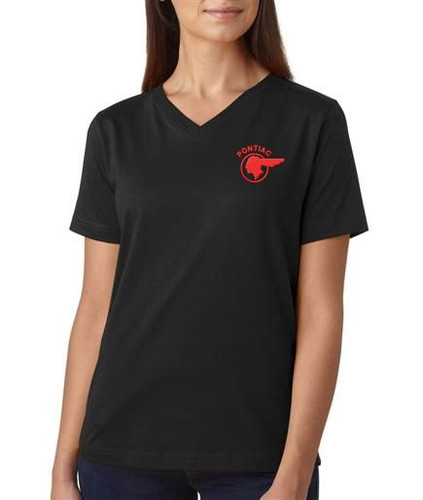 PONTIAC LADIES V-NECK CHIEF TEE SHIRT BY GM - Picture 2 of 3