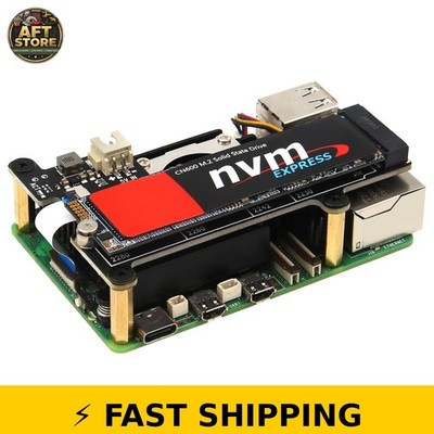 Geekworm X1001 PCIe to M.2 HAT for Raspberry Pi 5 - NVMe SSD Support