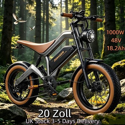 HOT 20''Fat E-Bike Elektrofahrrad 48V 18.2AH 1000W E-Mountainbike NEW FWHEEL M20