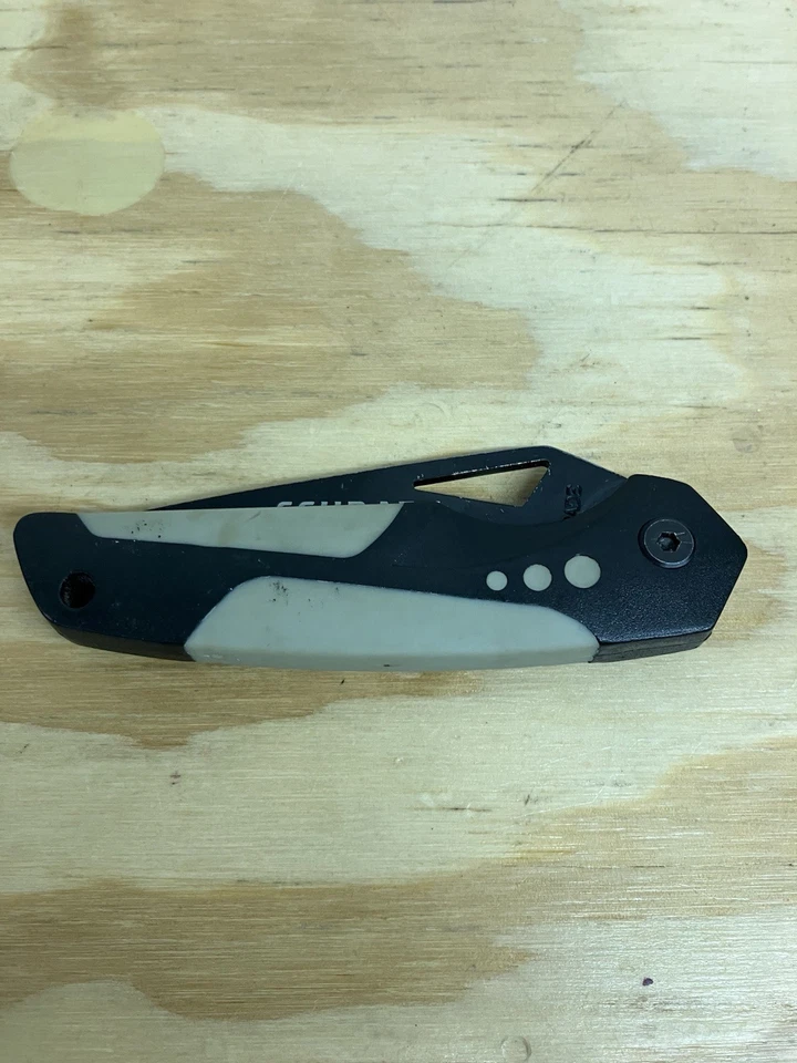 Schrade супер острый SX4B карманный нож простоя края серый черный резиновая ручка - Изображение 2 из 4