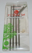 Stainless Steel Metal Drinking Straws Reusable Bar Cocktail Stirrer Eco Friendly
