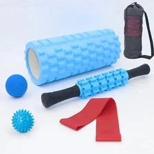 6 in1 Foam Roller Set High Density Deep Tissue Massager for Muscle Relax New