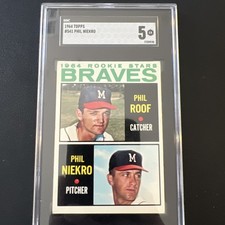 1964 Topps Baseball #541 Phil Niekro SGC 5