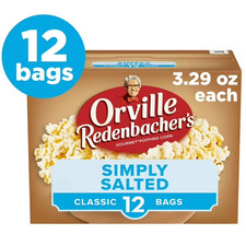 Orville Redenbacher  s Microwave Popcorn 12-Count Simply Salted Naturals 3.29oz B