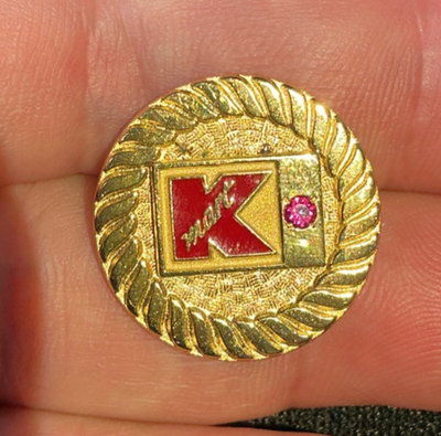 #ad #ad Vintage Kmart 10 Years Service Gold Tone Lapel Pin $13.60