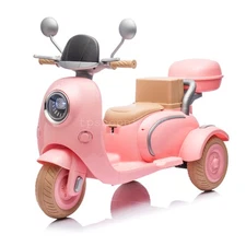 12V Kids Electric Motorcycle Ride on toy 3-Wheeler Tricycle 2 Seater w/Music，USB