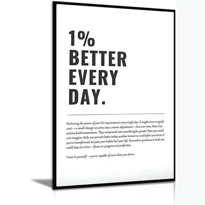 1% Better Every Day Motivational Poster
