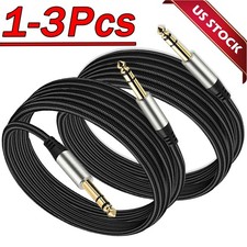 3PCS 6FT 3.5mm AUX Audio Nylon Braided Cord Cable PC iPod Car Phone headphone