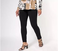 Susan Graver Weekend Premium Stretch Ava Slim Ankle Pants-Black-XXS-NEW-A605784