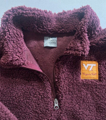 #ad #ad Virginia Tech Hokies Maroon Sherpa Fleece 1 4 Zip Sweatshirt $14.85