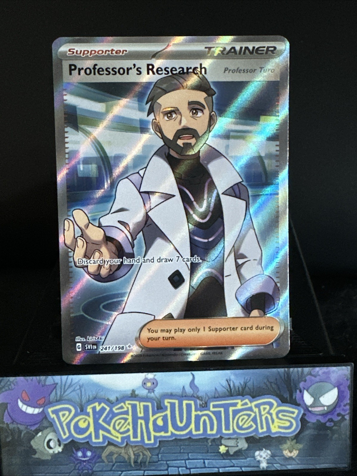 Pokemon Card Professor's Research 241/198 Scarlet & Violet Base Ultra Rare NM