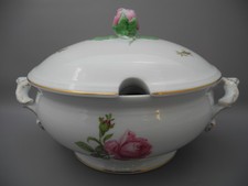 Fürstenberg Suppenterrine Rote Rose Alt Fürstenberg Goldrand Schüssel Deckel
