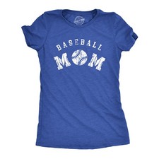 Womens Baseball Mom T Shirt Funny Cute Mother's Day Gift Base Ball Tee for