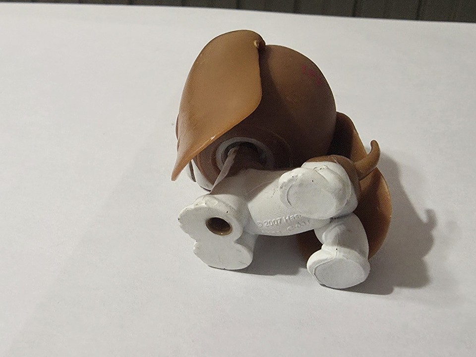 Littlest Pet Shop LPS Bassett Hound #1205 Brown White Dot Eyes Hasbro ...