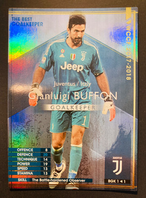 2017-18 Panini WCCF The Best Goalkeeper Gianluigi Buffon Juventus refractor card