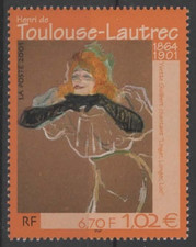 France 2001 Y&T - N°3421 "Henri de Toulouse-Lautrec" (**)